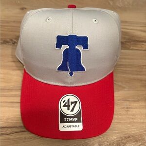 47 Kids Blue Logo Red and Gray Cap